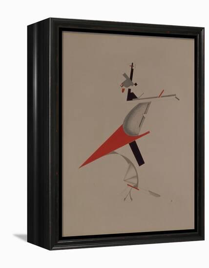 Ruffian, Figurine for the Opera Victory over the Sun by A. Kruchenykh, 1920-1921-El Lissitzky-Framed Premier Image Canvas