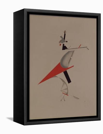 Ruffian, Figurine for the Opera Victory over the Sun by A. Kruchenykh, 1920-1921-El Lissitzky-Framed Premier Image Canvas