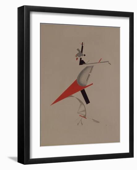 Ruffian, Figurine for the Opera Victory over the Sun by A. Kruchenykh, 1920-1921-El Lissitzky-Framed Giclee Print