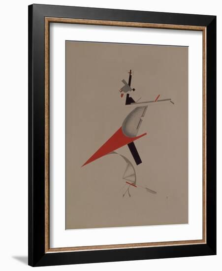 Ruffian, Figurine for the Opera Victory over the Sun by A. Kruchenykh, 1920-1921-El Lissitzky-Framed Giclee Print