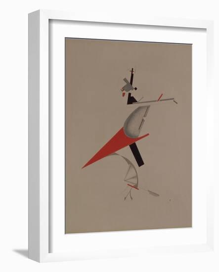 Ruffian, Figurine for the Opera Victory over the Sun by A. Kruchenykh, 1920-1921-El Lissitzky-Framed Giclee Print