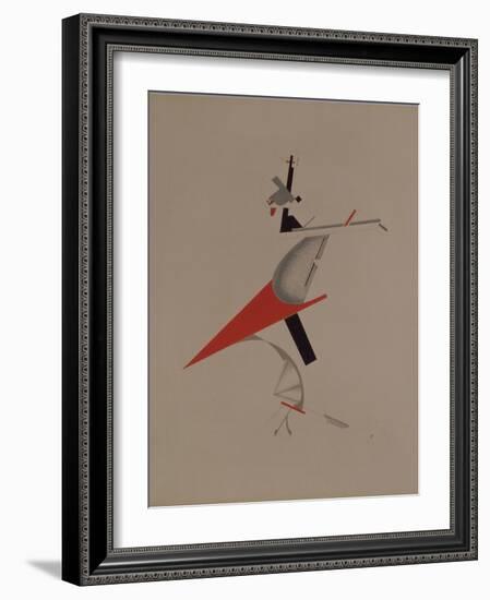 Ruffian, Figurine for the Opera Victory over the Sun by A. Kruchenykh, 1920-1921-El Lissitzky-Framed Giclee Print