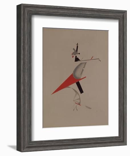 Ruffian, Figurine for the Opera Victory over the Sun by A. Kruchenykh, 1920-1921-El Lissitzky-Framed Giclee Print