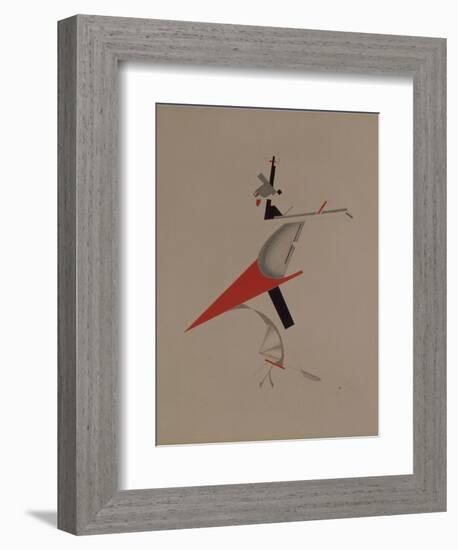 Ruffian, Figurine for the Opera Victory over the Sun by A. Kruchenykh, 1920-1921-El Lissitzky-Framed Giclee Print