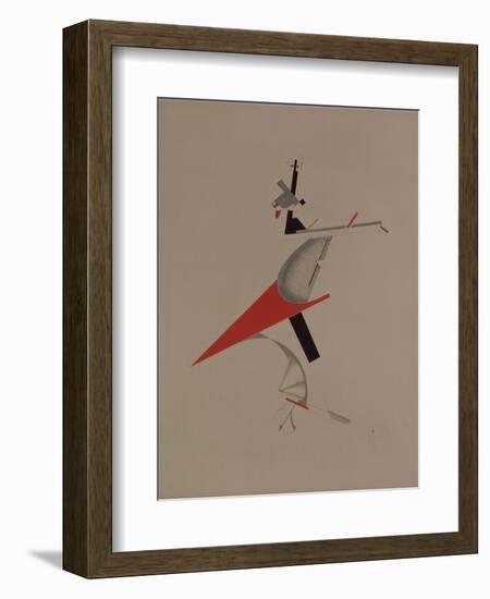 Ruffian, Figurine for the Opera Victory over the Sun by A. Kruchenykh, 1920-1921-El Lissitzky-Framed Giclee Print