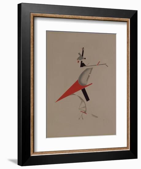 Ruffian, Figurine for the Opera Victory over the Sun by A. Kruchenykh, 1920-1921-El Lissitzky-Framed Giclee Print