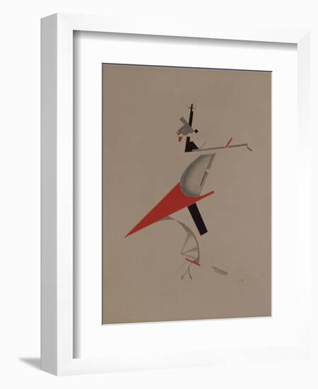 Ruffian, Figurine for the Opera Victory over the Sun by A. Kruchenykh, 1920-1921-El Lissitzky-Framed Giclee Print