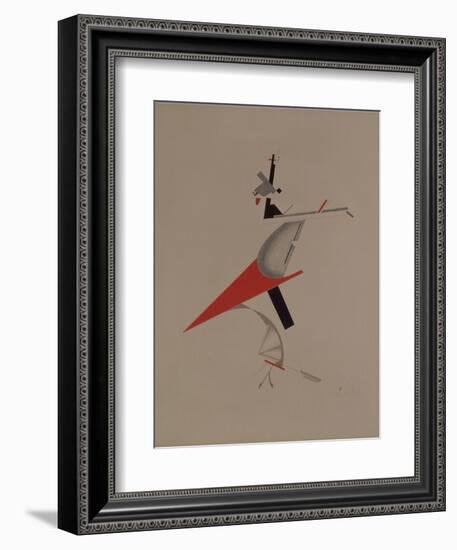 Ruffian, Figurine for the Opera Victory over the Sun by A. Kruchenykh, 1920-1921-El Lissitzky-Framed Giclee Print