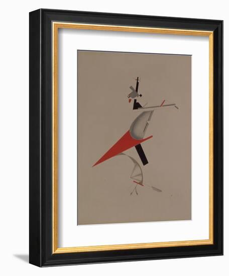 Ruffian, Figurine for the Opera Victory over the Sun by A. Kruchenykh, 1920-1921-El Lissitzky-Framed Giclee Print