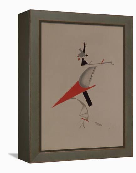 Ruffian, Figurine for the Opera Victory over the Sun by A. Kruchenykh, 1920-1921-El Lissitzky-Framed Premier Image Canvas