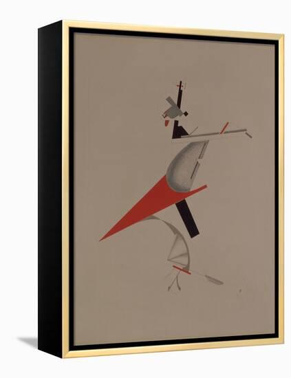 Ruffian, Figurine for the Opera Victory over the Sun by A. Kruchenykh, 1920-1921-El Lissitzky-Framed Premier Image Canvas