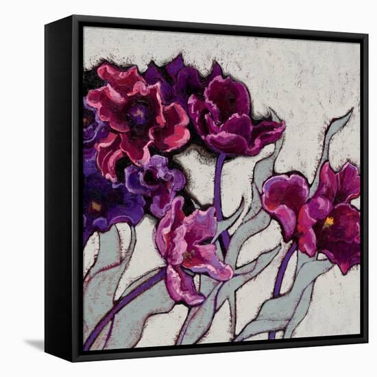 Ruffled Tulips-Shirley Novak-Framed Stretched Canvas