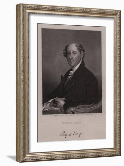 Rufus King, American Lawyer, Politician and Diplomat-Gilbert Stuart-Framed Giclee Print