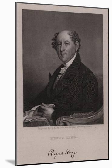 Rufus King, American Lawyer, Politician and Diplomat-Gilbert Stuart-Mounted Giclee Print