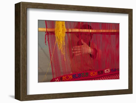 Rug making is a typical women job.-Michele Molinari-Framed Photographic Print