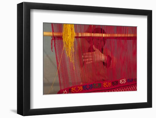 Rug making is a typical women job.-Michele Molinari-Framed Photographic Print