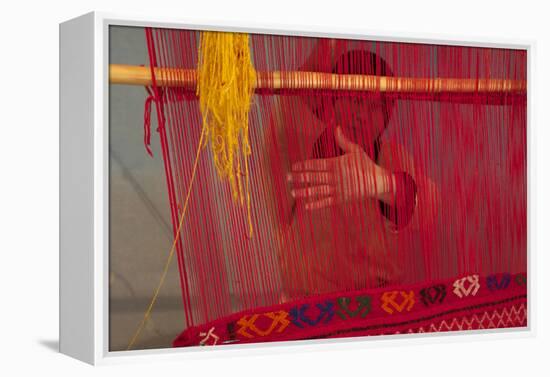 Rug making is a typical women job.-Michele Molinari-Framed Premier Image Canvas