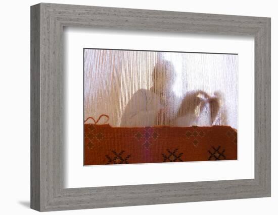 Rug making is a typical women job.-Michele Molinari-Framed Photographic Print