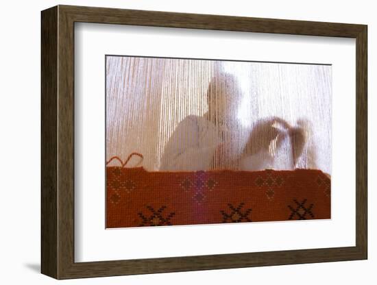 Rug making is a typical women job.-Michele Molinari-Framed Photographic Print