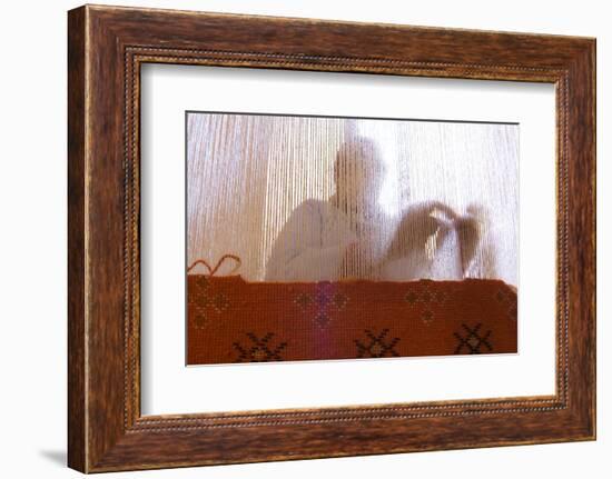 Rug making is a typical women job.-Michele Molinari-Framed Photographic Print