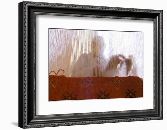 Rug making is a typical women job.-Michele Molinari-Framed Photographic Print