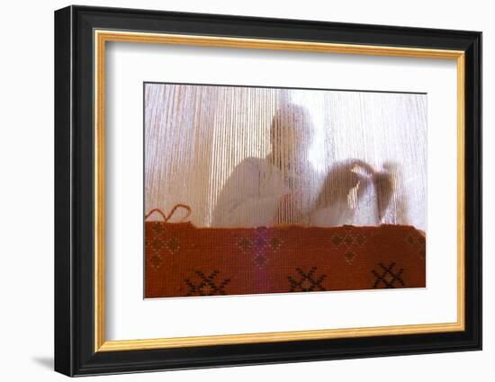 Rug making is a typical women job.-Michele Molinari-Framed Photographic Print