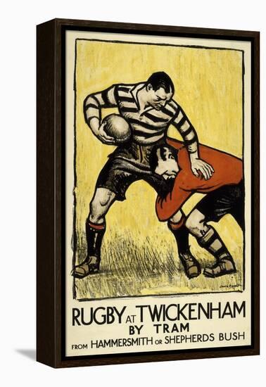 Rugby at Twickenham-The Vintage Collection-Framed Stretched Canvas