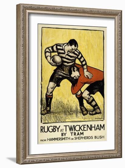 Rugby at Twickenham-The Vintage Collection-Framed Art Print