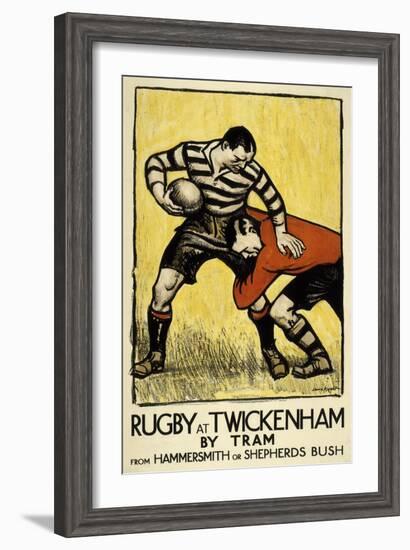 Rugby at Twickenham-The Vintage Collection-Framed Art Print