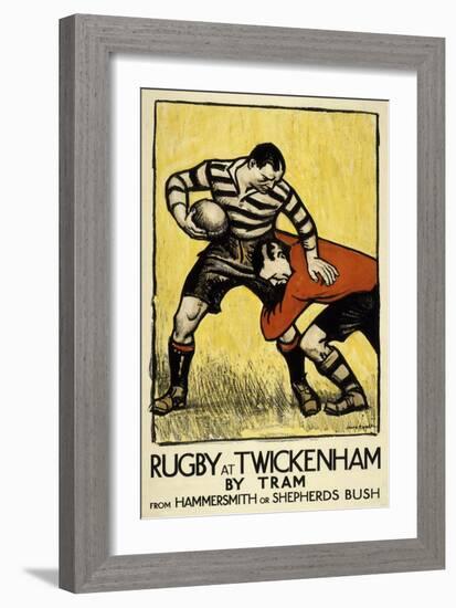 Rugby at Twickenham-The Vintage Collection-Framed Art Print