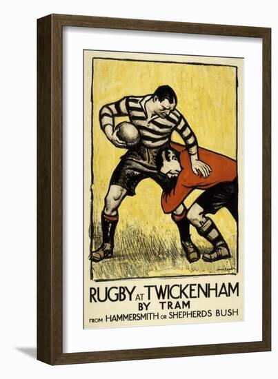 Rugby at Twickenham-The Vintage Collection-Framed Art Print