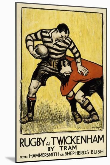 Rugby at Twickenham-The Vintage Collection-Mounted Art Print
