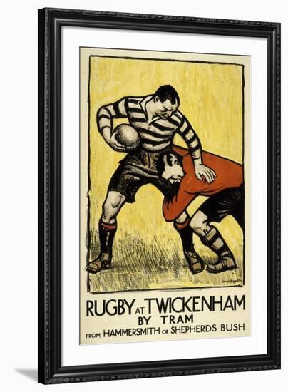 Rugby at Twickenham-The Vintage Collection-Framed Art Print