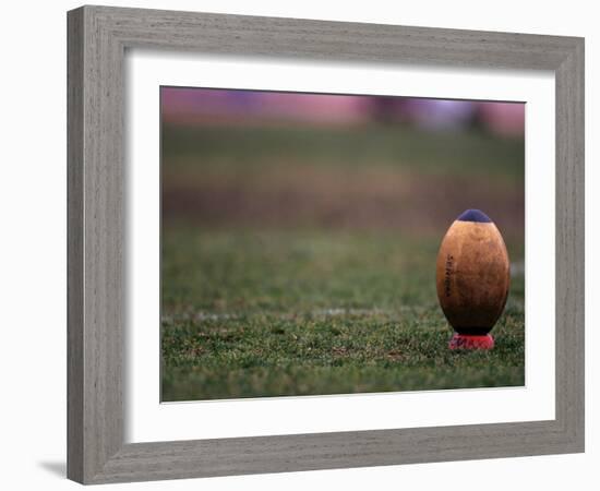 Rugby Ball on Tee, Paris, France-null-Framed Photographic Print