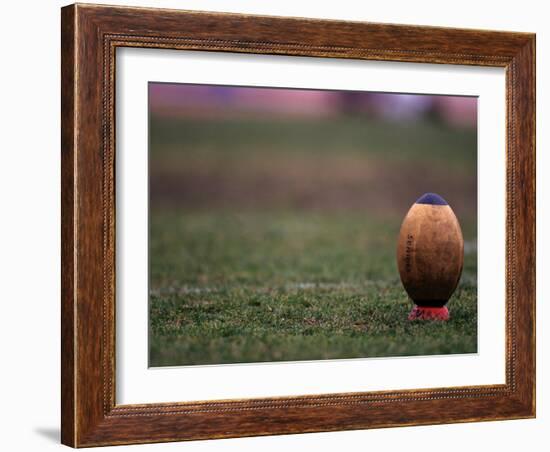 Rugby Ball on Tee, Paris, France-null-Framed Photographic Print