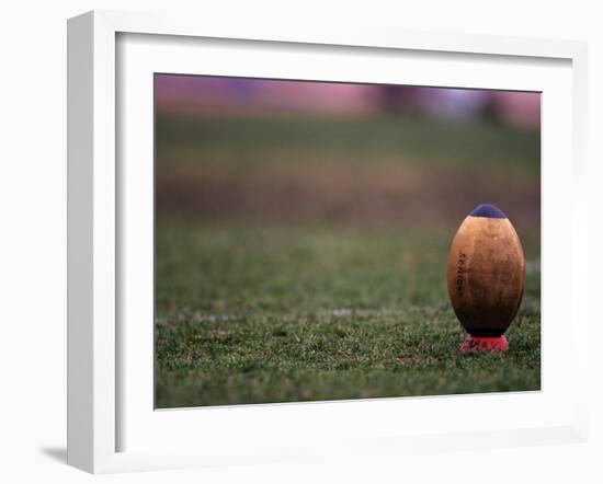 Rugby Ball on Tee, Paris, France-null-Framed Photographic Print