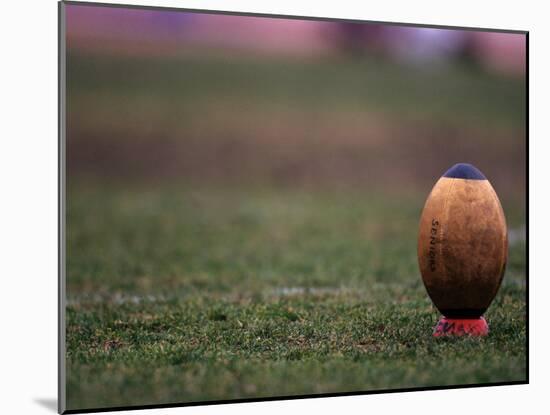 Rugby Ball on Tee, Paris, France-null-Mounted Photographic Print