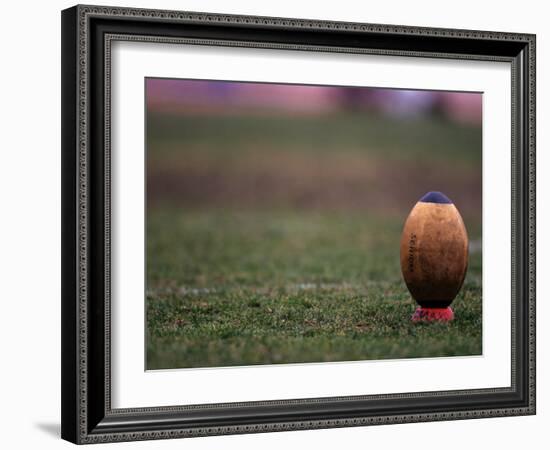 Rugby Ball on Tee, Paris, France-null-Framed Photographic Print