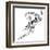 Rugby Football Pictogram With Black Wordings-seiksoon-Framed Art Print