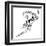 Rugby Football Pictogram With Black Wordings-seiksoon-Framed Art Print