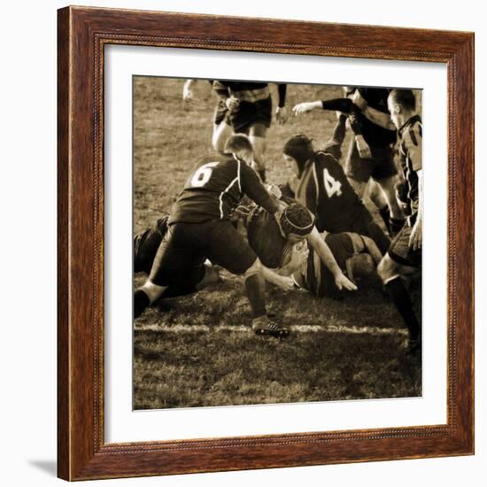 Rugby Game III-Pete Kelly-Framed Giclee Print