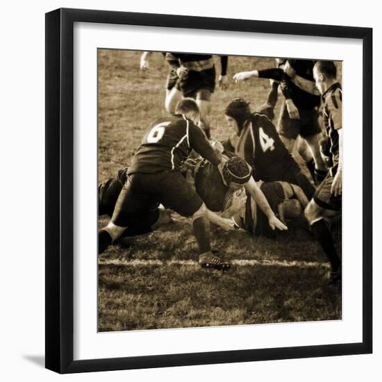 Rugby Game III-Pete Kelly-Framed Giclee Print