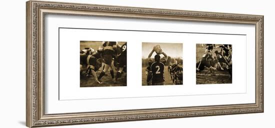 Rugby Game Triptych-Pete Kelly-Framed Giclee Print