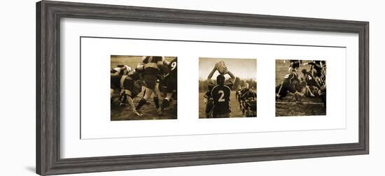 Rugby Game Triptych-Pete Kelly-Framed Giclee Print