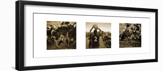 Rugby Game Triptych-Pete Kelly-Framed Giclee Print