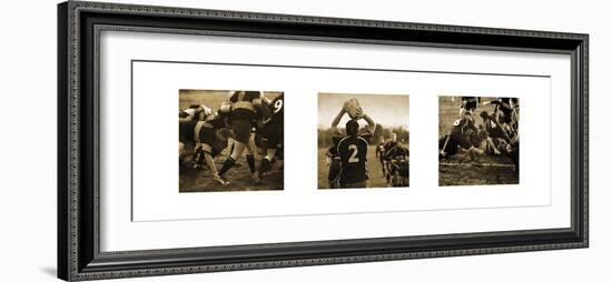 Rugby Game Triptych-Pete Kelly-Framed Giclee Print