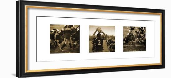 Rugby Game Triptych-Pete Kelly-Framed Giclee Print