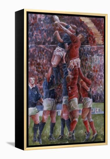 Rugby International, Wales V Scotland-Gareth Lloyd Ball-Framed Premier Image Canvas