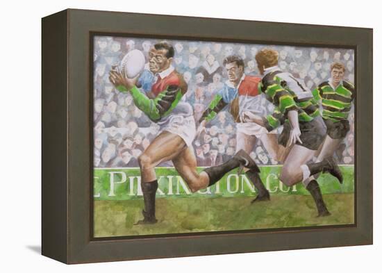Rugby Match: Harlequins v Northampton, 1992-Gareth Lloyd Ball-Framed Premier Image Canvas
