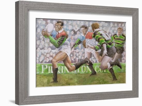 Rugby Match: Harlequins v Northampton, 1992-Gareth Lloyd Ball-Framed Giclee Print